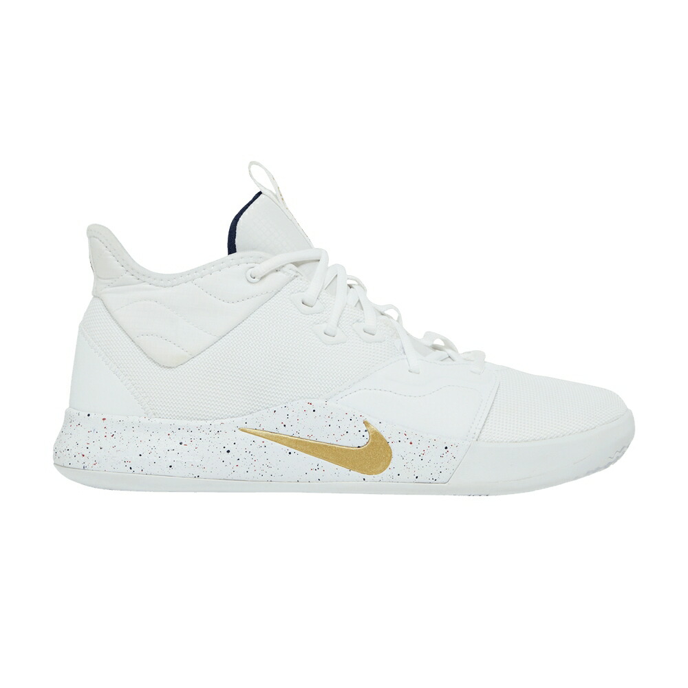 ナイキ 白いこと 白いこと ゴールド \u0027USA\u0027 スニーカー メンズ NIKE PG 3 / WHITE METALLIC GOLD MIDNIGHT