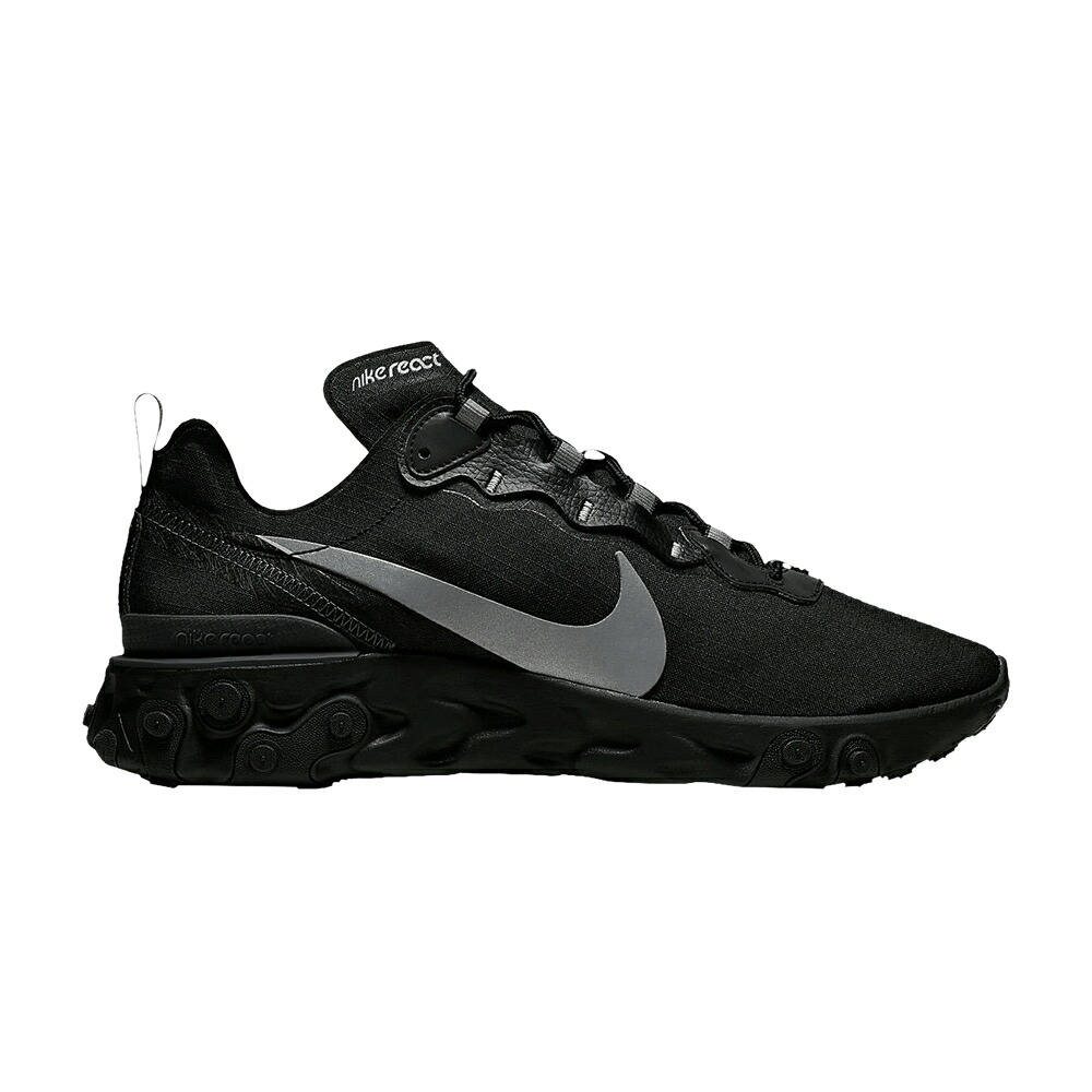 ナイキ リアクト エレメント 黒色 ブラック 'BLACK REFLECT' スニーカー メンズ NIKE REACT ELEMENT 55 / BLACK ANTHRACITE｜スニケス