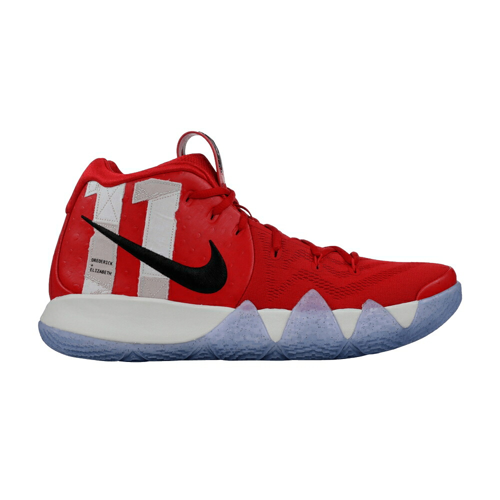 ナイキ カイリー 赤 レッド 黒色 ブラック 'BOSTON UNIVERSITY' スニーカー メンズ NIKE KYRIE 4 PE / UNIVERSITY RED SAIL BLACK|スニケス