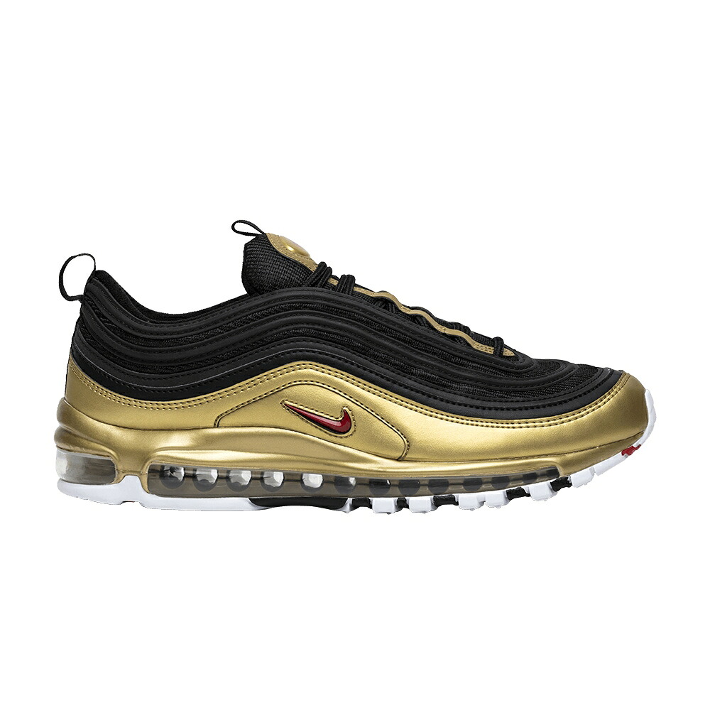 ナイキ マックス 黒いこと 黒いこと 赤 赤いこと ゴールド エア湖マックス \u0027BSIDES GOLD\u0027 スニーカー メンズ NIKE AIR MAX 97 QS \u0027B-SIDES METALLIC / BLACK VARSITY RED METALLIC GOLD