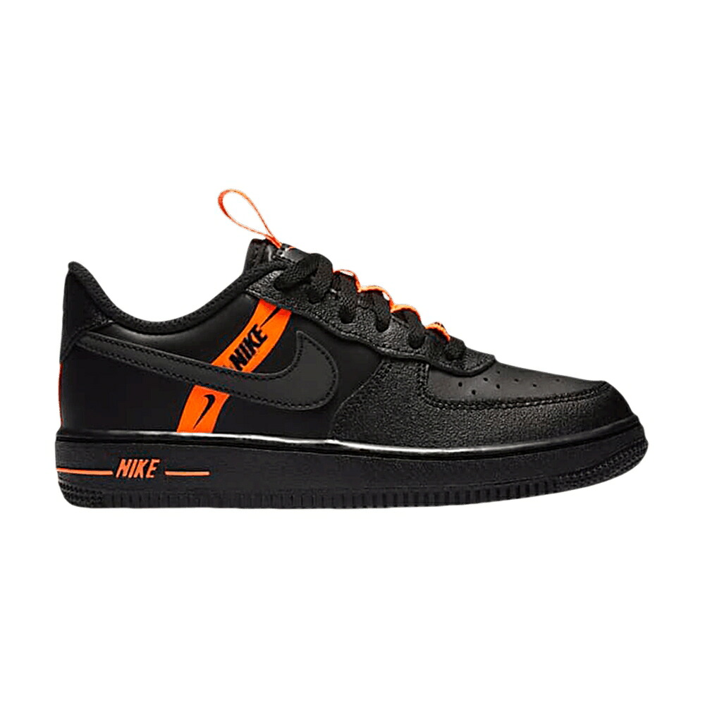 ナイキ 黒いこと 黒いこと 橙 オレンジ色 \u0027BLACK ORANGE\u0027 お坊っちゃん キッズ NIKE FORCE 1 LV8 KSA なおなお書き TOTAL / BLACK TOTAL ORANGE BLACK もの言う花 マタニティ スニーカー