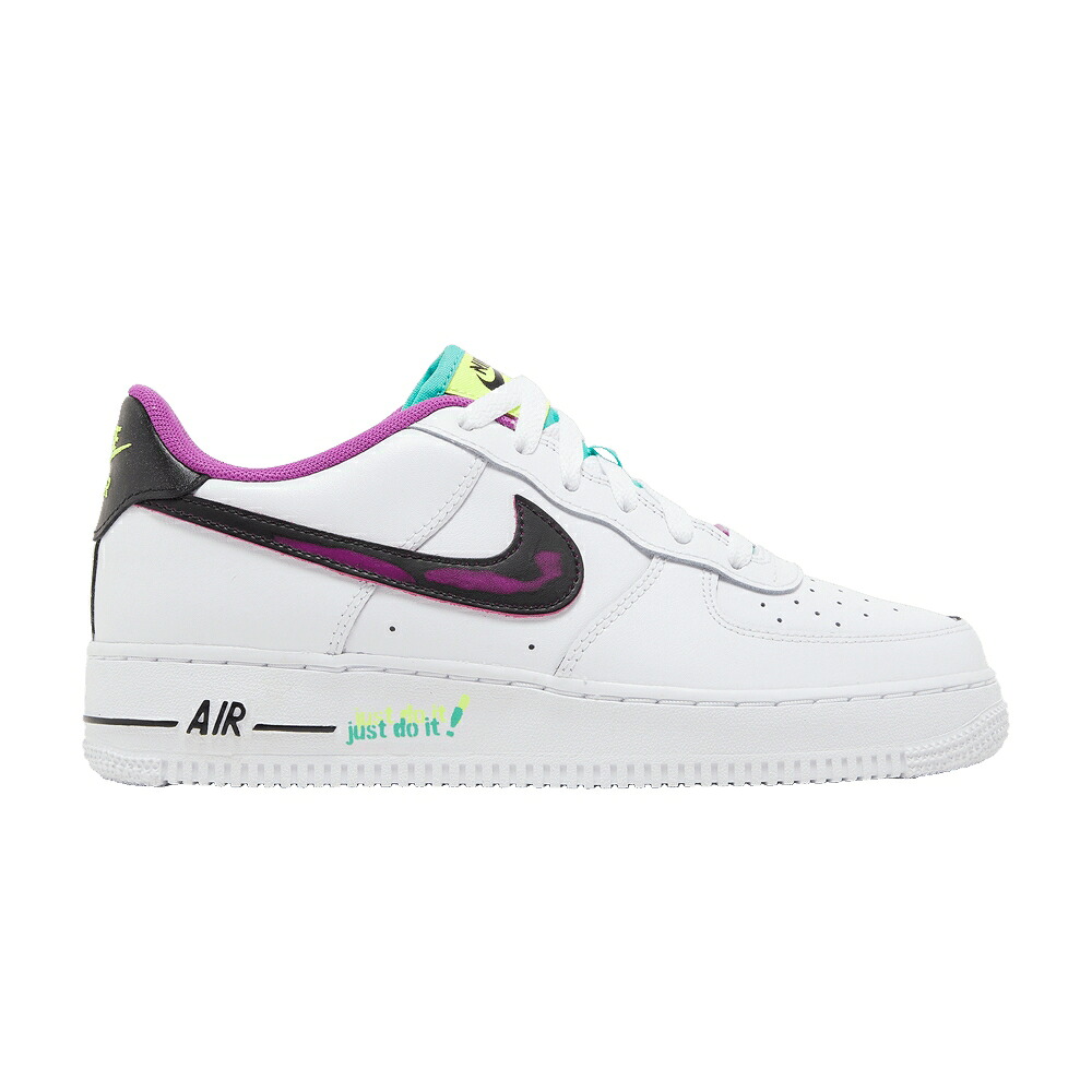 ナイキ 白いこと 白いこと 紫 パープル 空軍 \u0027JUST IT!\u0027 お坊っちゃん キッズ NIKE AIR FORCE 1 LV8 GS DO / WHITE VIVID PURPLE LIGHT MENTA もの言う花 マタニティ スニーカー