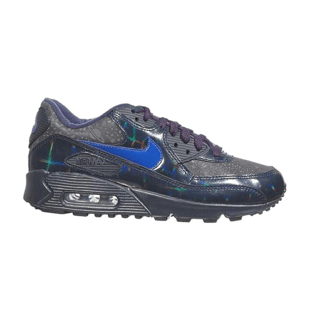 ナイキ マックス 割り増し金 青碧 青碧 エア湖マックス \u0027SPACE\u0027 お坊っちゃん キッズ NIKE AIR MAX 90 CL PREMIUM GS / DARK OBSIDIAN BLUE RIBBON もの言う花 マタニティ スニーカー