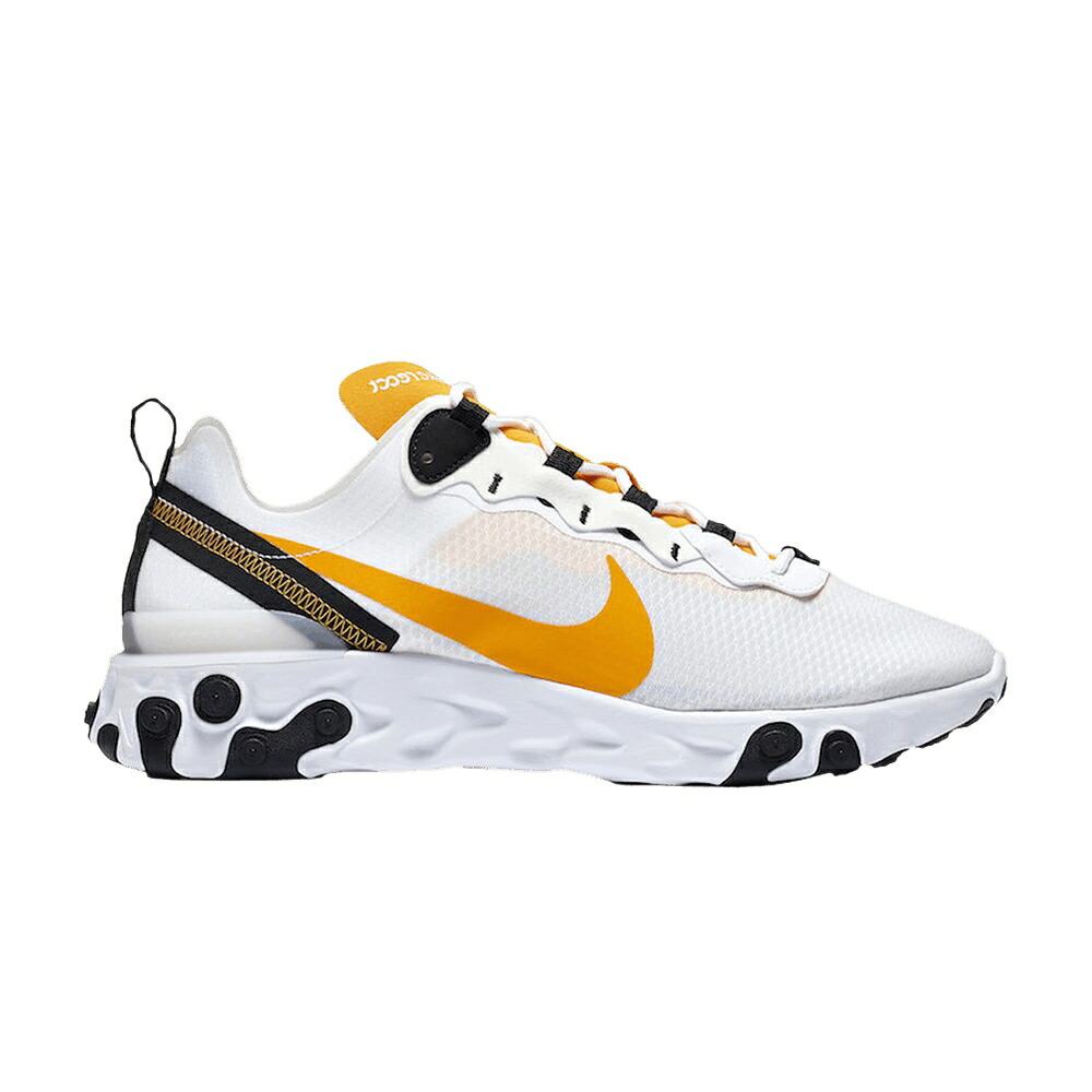 ナイキ リアクト 化学元素 白いこと 白いこと ゴールド \u0027UNIVERSITY GOLD\u0027 スニーカー メンズ NIKE REACT ELEMENT 55 / WHITE UNIVERSITY GOLD