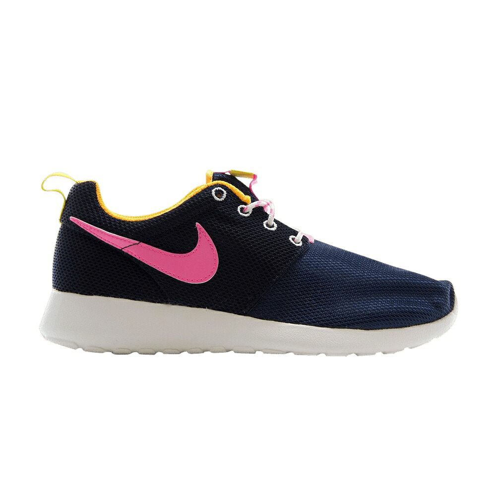 ナイキ 置き目シラン 紺色 米国海軍 さくら色 \u0027MIDNIGHT NAVY\u0027 お坊っちゃん キッズ NIKE ROSHERUN GS / MIDNIGHT NAVY PINK GLOW MANGO もの言う花 マタニティ スニーカー
