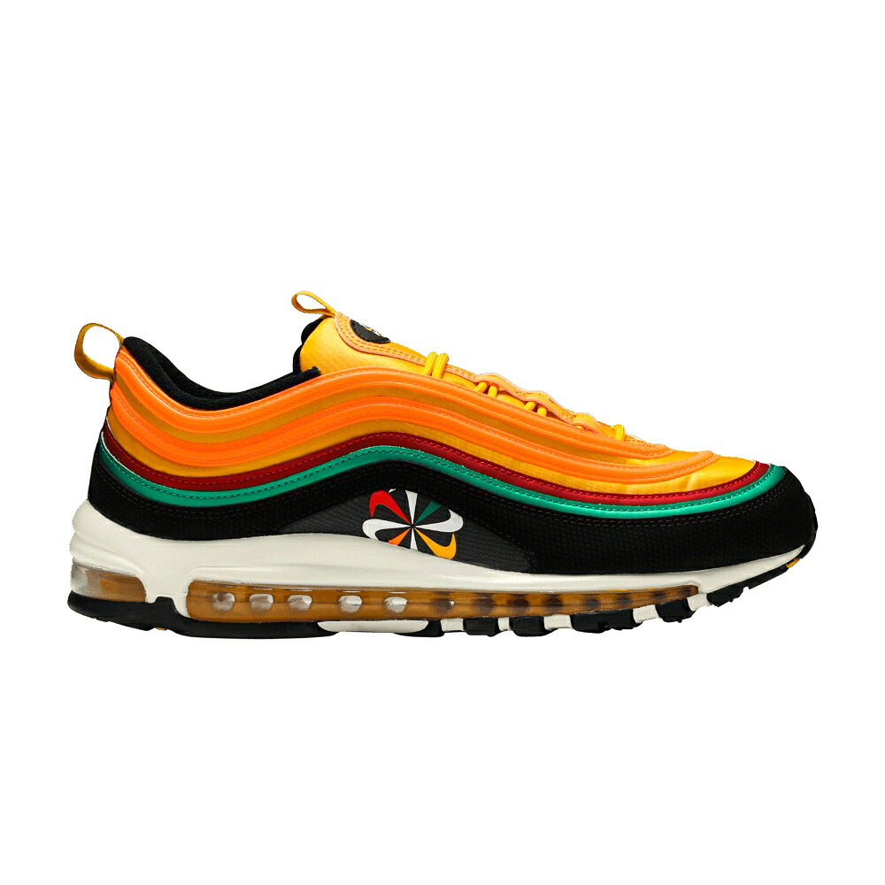 ナイキ マックス 黒いこと 黒いこと ゴールド 大気圏マックス \u0027SUNBURST\u0027 スニーカー メンズ NIKE AIR MAX 97 / BLACK UNIVERSITY GOLD LUCID