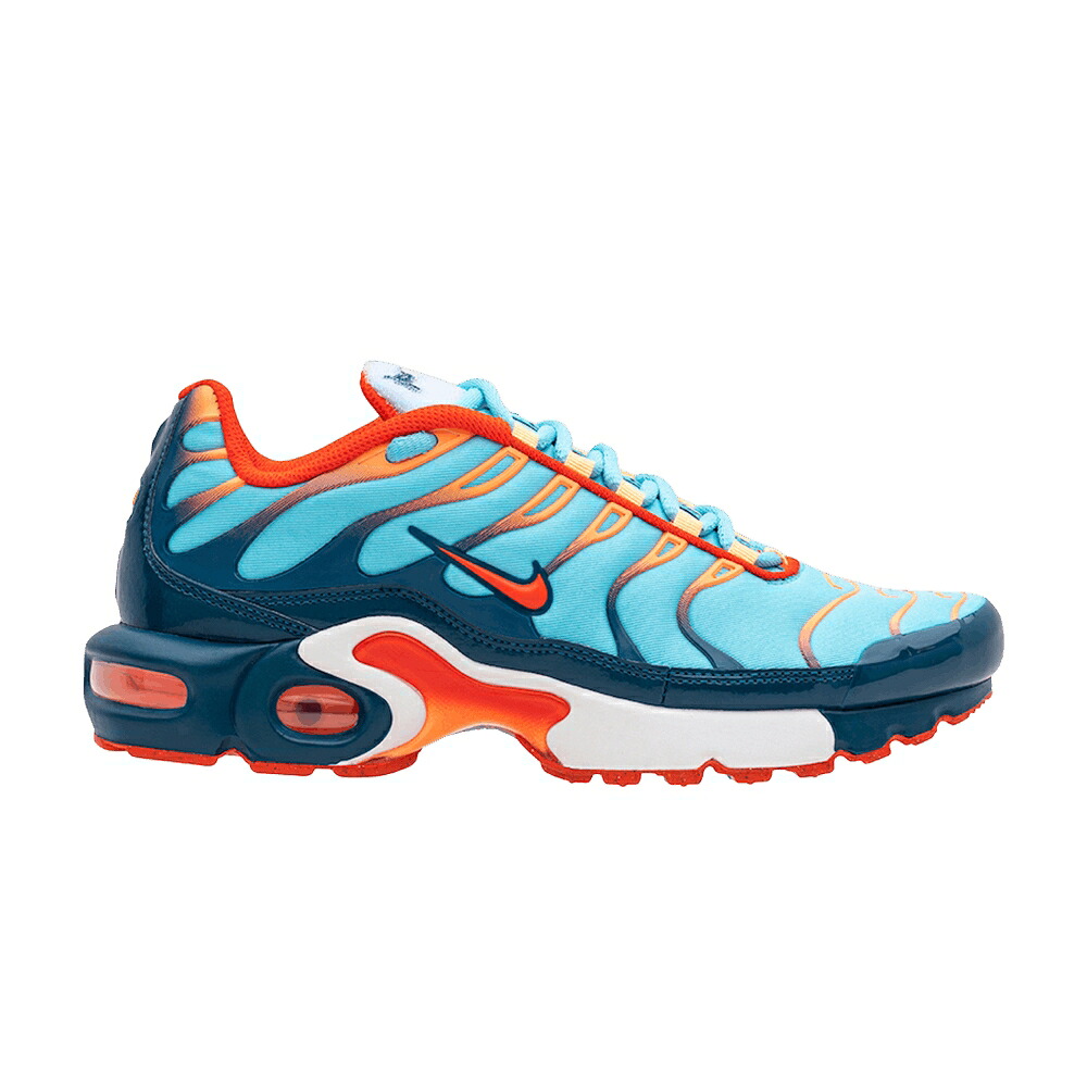 ナイキ マックス 白色 ホワイト 青色 ブルー 橙 オレンジ エアマックスプラス 'SWOOSH CHAIN' ジュニア キッズ NIKE AIR MAX PLUS GS / WHITE BLUE ORANGE ベビー マタニティ スニーカー|スニケス