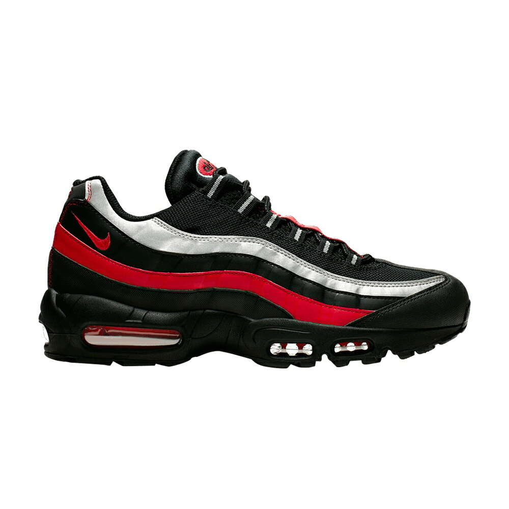 ナイキ マックス 黒色 ブラック 赤 レッド エアマックス 'UNIVERSITY RED' スニーカー メンズ NIKE AIR MAX 95 / BLACK UNIVERSITY RED METALLIC｜スニケス