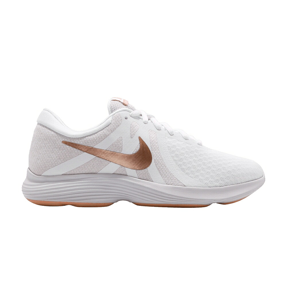 ナイキ レボリューション 赤 レッド 白色 ホワイト 銅 ブロンズ 'METALLIC BRONZE' スニーカー レディース NIKE WMNS REVOLUTION 4 RED / WHITE METALLIC RED BRONZE|スニケス