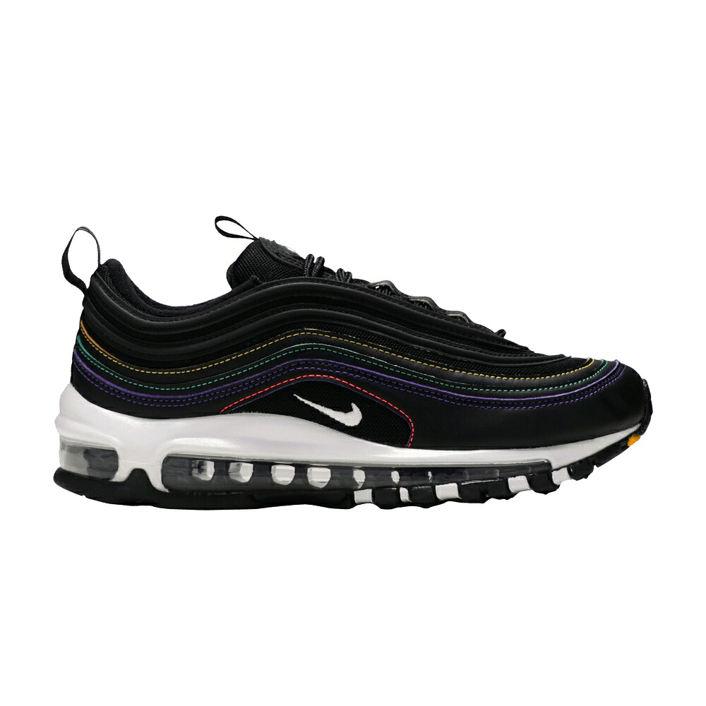 ナイキ マックス 黒いこと 黒いこと 紫 パープル エア湖マックス \u0027MULTI STITCHING\u0027 スニーカー レディース NIKE WMNS AIR MAX 97 / BLACK PSYCHIC PURPLE UNIVERSITY