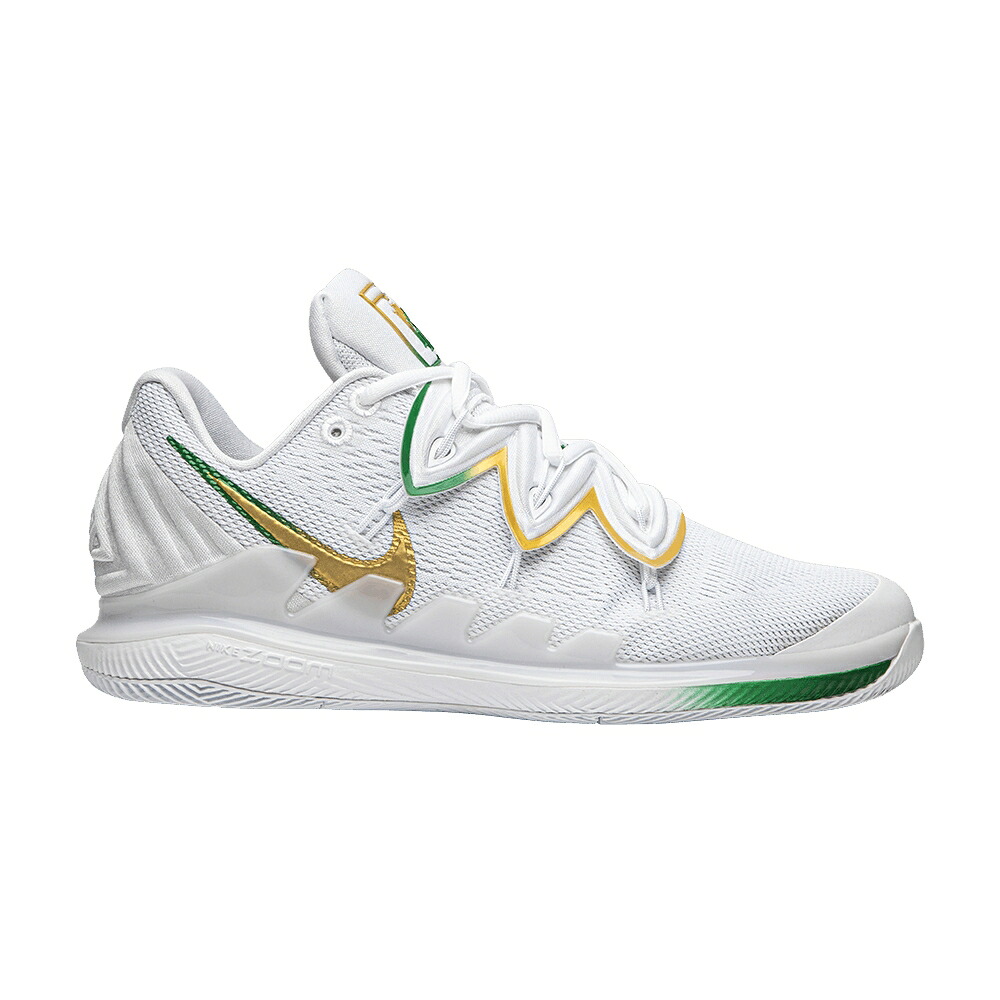 ナイキ カイリー アービング 望遠レンズ 白いこと 白いこと ゴールド \u0027CLOVER\u0027 スニーカー メンズ NIKE KYRIE IRVING X NICK KYRGIOS AIR ZOOM VAPOR / WHITE CLOVER METALLIC GOLD