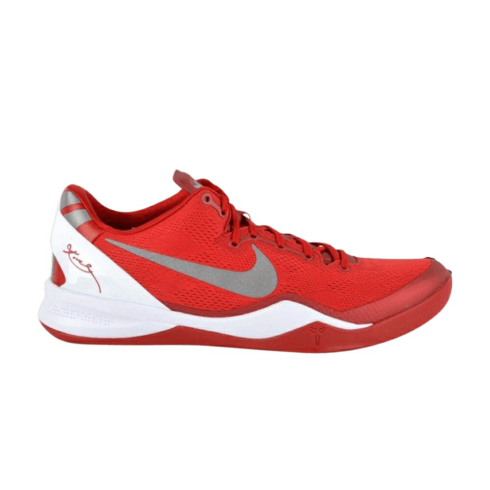 ナイキ コービー 赤 赤いこと しろがね色 しろがね色 白いこと 白いこと \u0027GYM RED\u0027 スニーカー メンズ NIKE KOBE 8 結核症 / GYM RED METALLIC SILVER WHITE