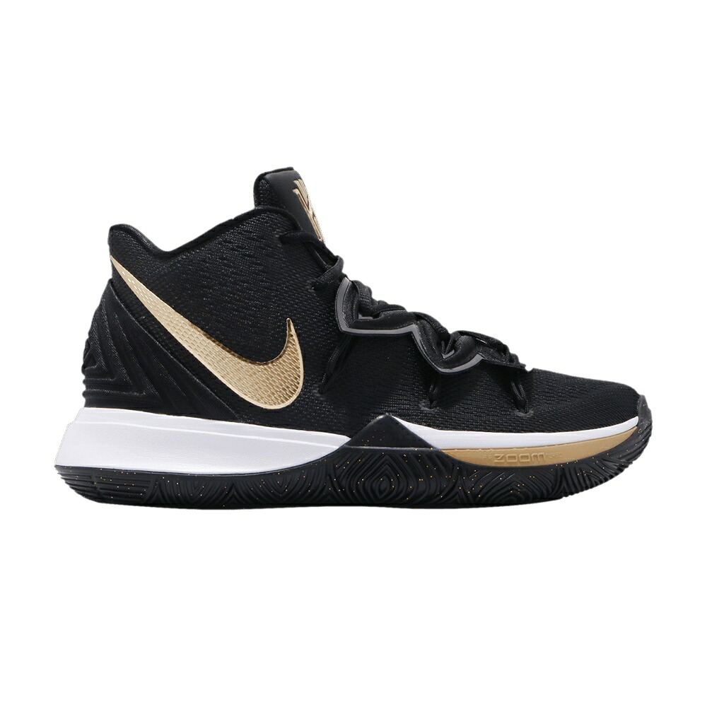 ナイキ カイリー 黒いこと 黒いこと ゴールド 白いこと 白いこと \u0027METALLIC GOLD\u0027 スニーカー メンズ NIKE KYRIE 5 EP / BLACK METALLIC GOLD WHITE