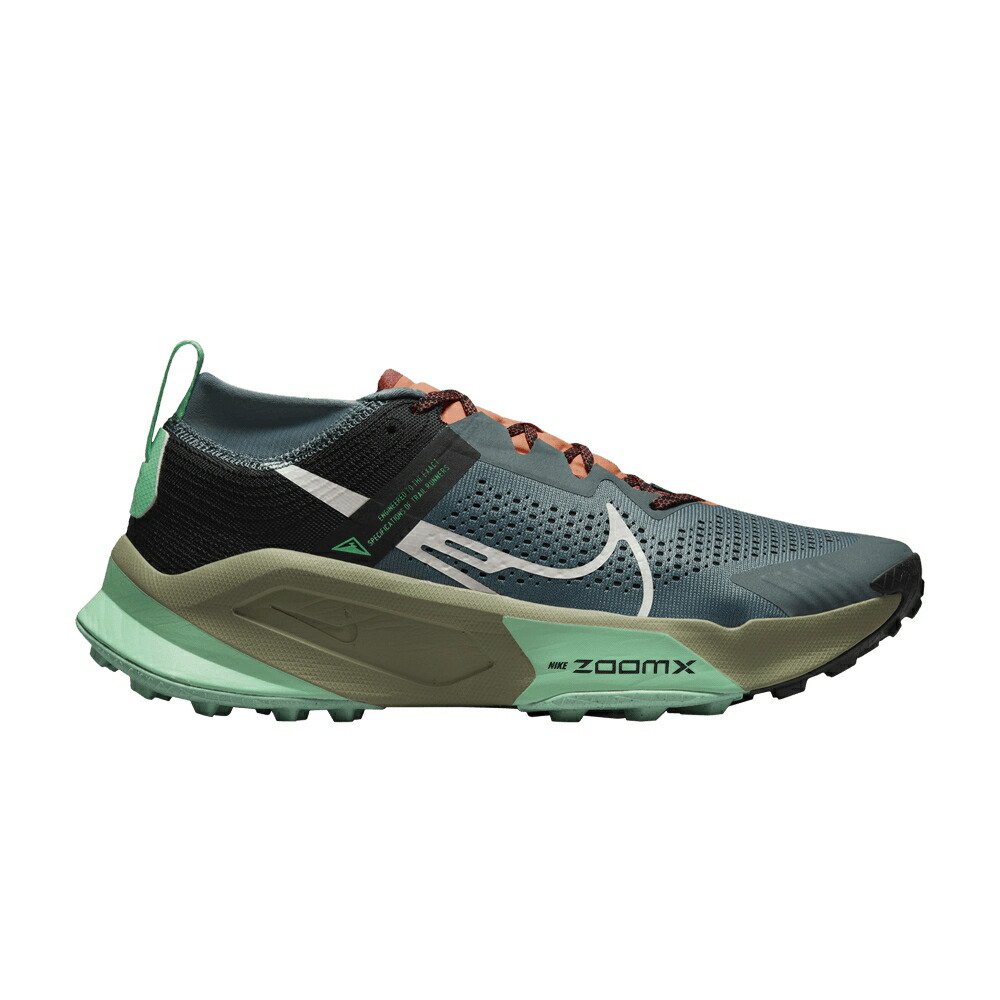 ナイキ 黒いこと 黒いこと 緑 緑であること \u0027MINERAL SLATE\u0027 スニーカー メンズ NIKE ZOOMX ZEGAMA / MINERAL SLATE BLACK GREEN GLOW