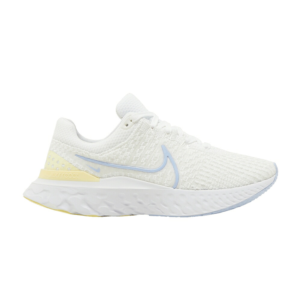 ナイキ リアクト 幽客 飛球編み物 白いこと 白いこと \u0027WHITE MARINE\u0027 スニーカー レディース NIKE WMNS REACT INFINITY RUN FLYKNIT 3 LIGHT / WHITE LIGHT MARINE CITRON TINT