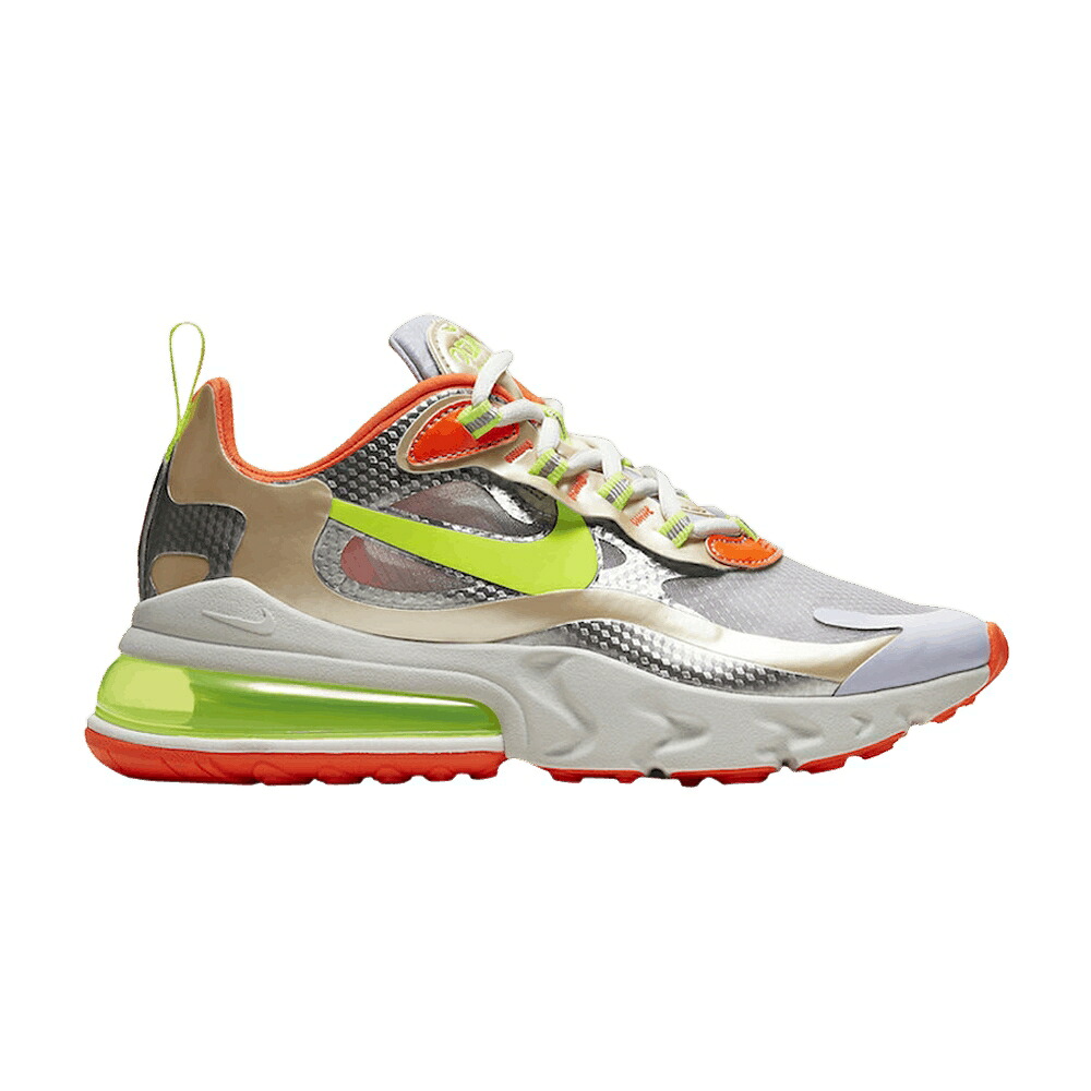ナイキ マックス リアクト 白いこと 白いこと プラチナム エア湖マックス スニーカー レディース NIKE WMNS AIR MAX 270 REACT / WHITE PLATINUM VOLT DESERT ORE