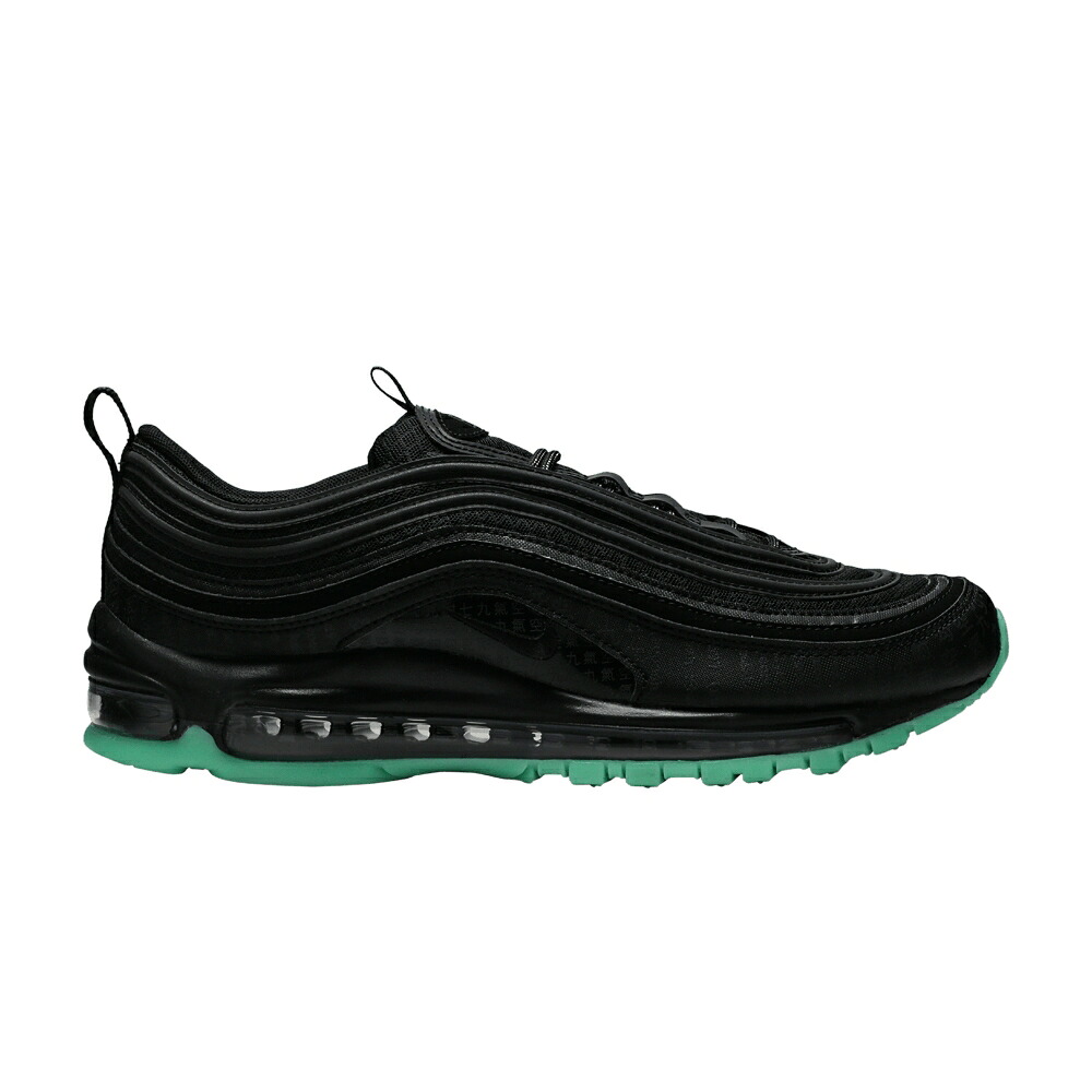 ナイキ マックス 黒いこと 黒いこと 緑 緑であること エア湖マックス \u0027MATRIX\u0027 スニーカー メンズ NIKE AIR MAX 97 / BLACK BLACK GREEN GLOW