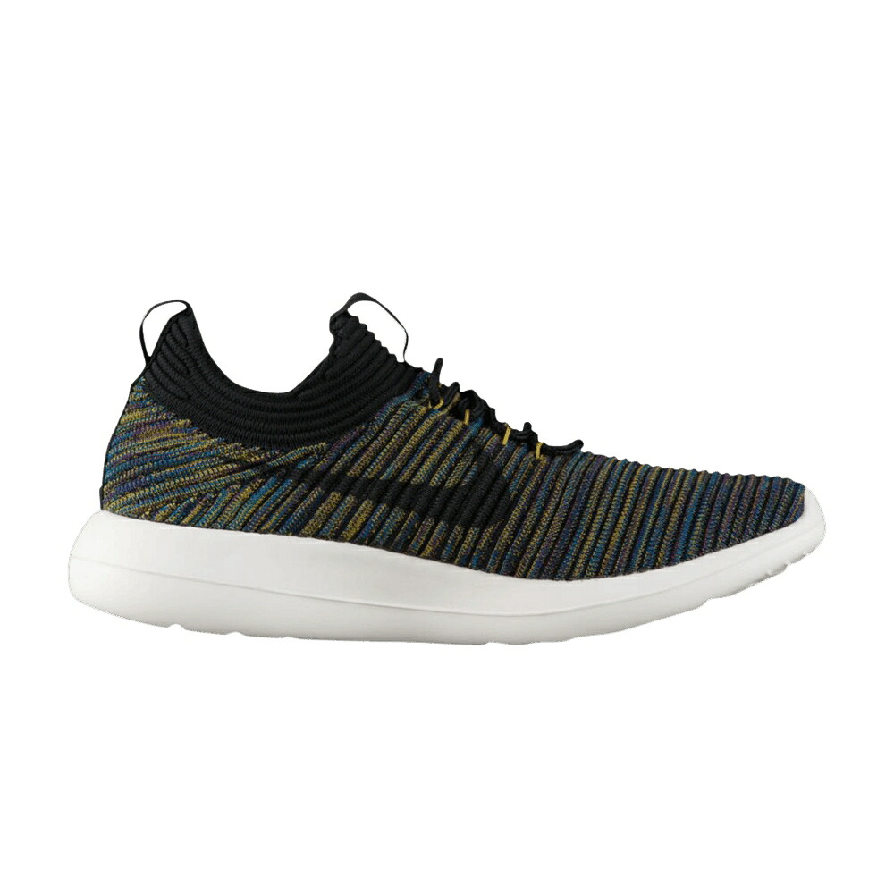 ナイキ 飛球編み物 黒いこと 黒いこと 象牙色 \u0027BLACK MOSS\u0027 スニーカー レディース NIKE WMNS ROSHE TWO FLYKNIT V2 DESERT / BLACK BLACK IVORY DESERT MOSS