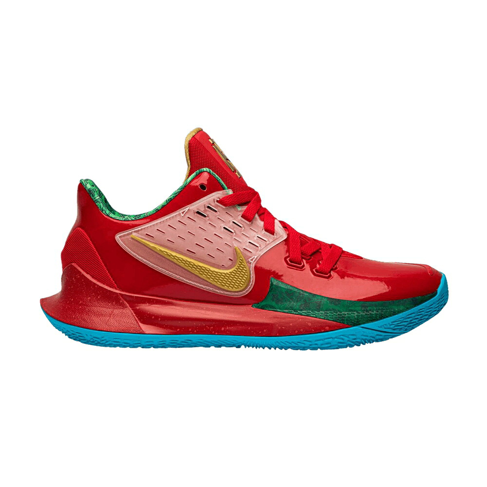 ナイキ 海綿質シリング カイリー 赤 赤いこと ゴールド \u0027MR. KRABS\u0027 スニーカー メンズ NIKE SPONGEBOB SQUAREPANTS X KYRIE LOW 2 EP / UNIVERSITY RED METALLIC GOLD