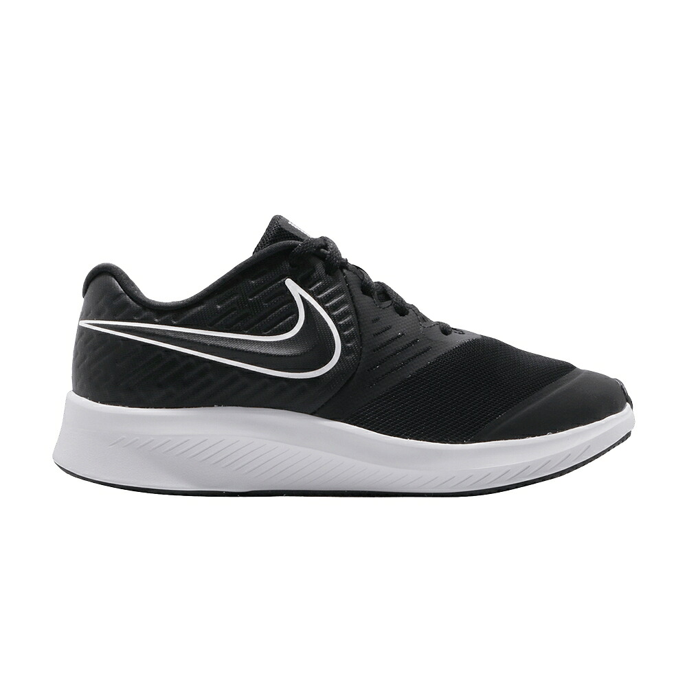 ナイキ 黒いこと 黒いこと 白いこと 白いこと \u0027BLACK\u0027 お坊っちゃん キッズ NIKE STAR RUNNER 2 GS / BLACK WHITE もの言う花 マタニティ スニーカー
