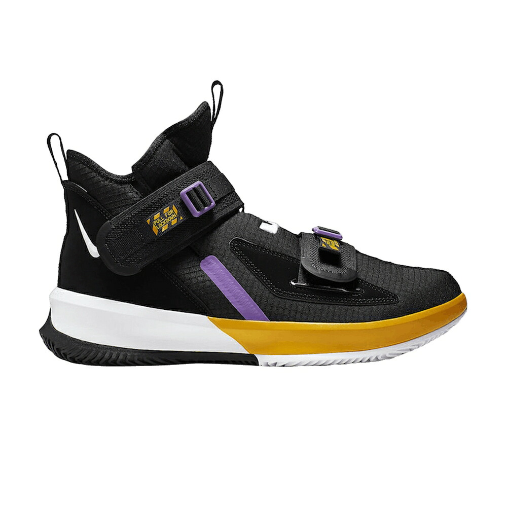 ナイキ レブロン ソルジャー サー青少年 黒いこと 黒いこと 白いこと 白いこと ゴールド \u0027LAKERS\u0027 スニーカー メンズ NIKE LEBRON SOLDIER 13 EP / BLACK WHITE UNIVERSITY GOLD