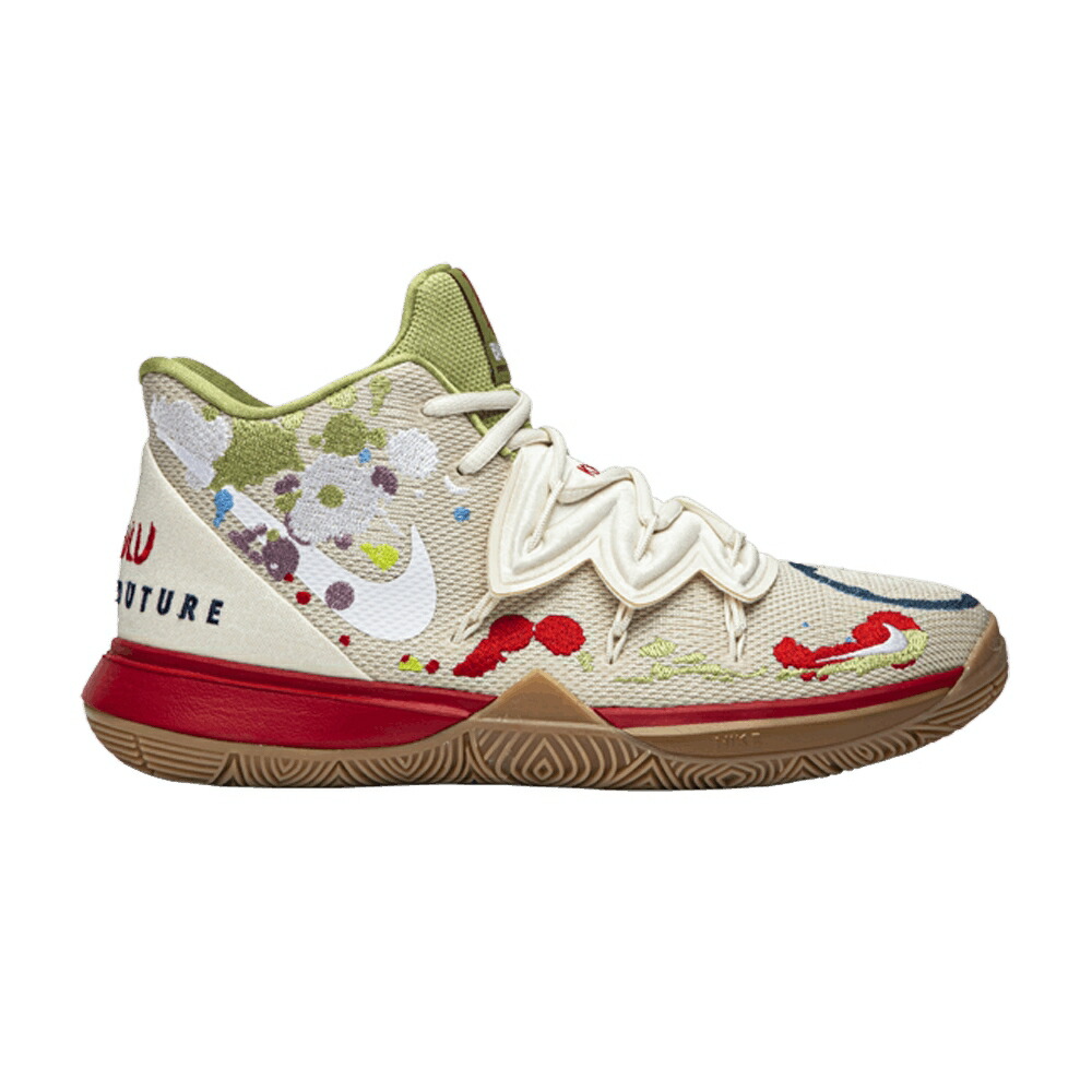 ナイキ カイリー 象牙色 \u0027EMBROIDERED SPLATTERS\u0027 お坊っちゃん キッズ NIKE BANDULU X KYRIE 5 GS / PALE IVORY DARK ORCHID もの言う花 マタニティ スニーカー