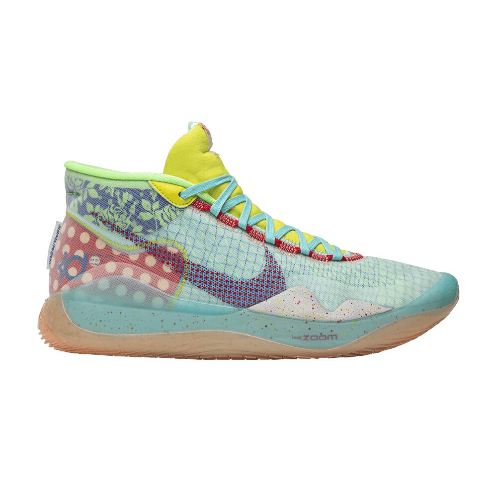 ナイキ 望遠レンズ 赤 赤いこと 青味 青み \u0027EYBL JAM\u0027 スニーカー メンズ NIKE ZOOM KD 12 PEACH / TEAL TINT RED ORBIT PHOTO BLUE