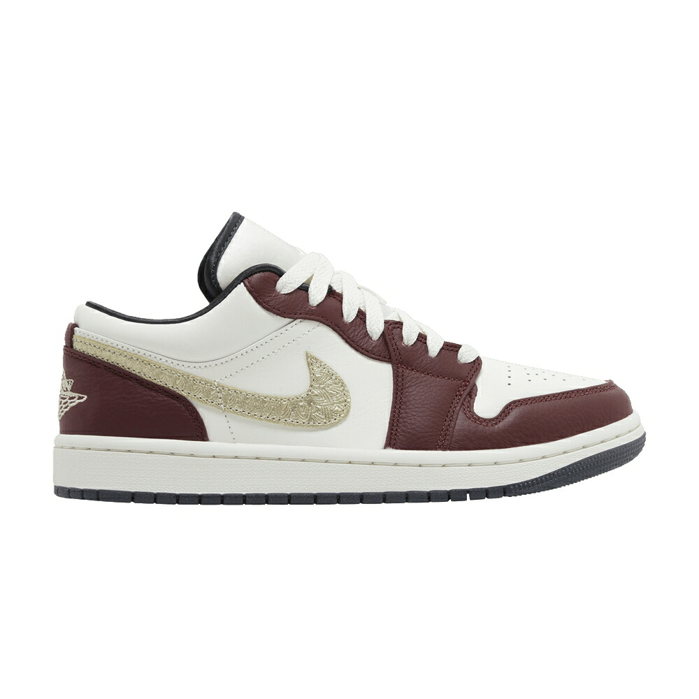 ナイキ ゴールド エアジョーダン \u0027YEAR DRAGON\u0027 スニーカー レディース AIR JORDAN WMNS AIR JORDAN 1 LOW SE OF THE / SAIL METALLIC GOLD GRAIN DARK