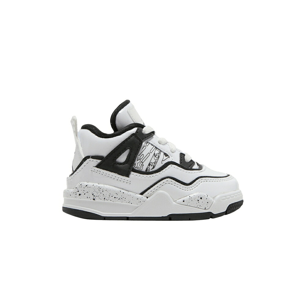 ナイキ 白いこと 白いこと 黒いこと 黒いこと エアジョーダン \u0027DIY\u0027 もの言う花 AIR JORDAN AIR JORDAN 4 RETRO TD / WHITE BLACK VOLT