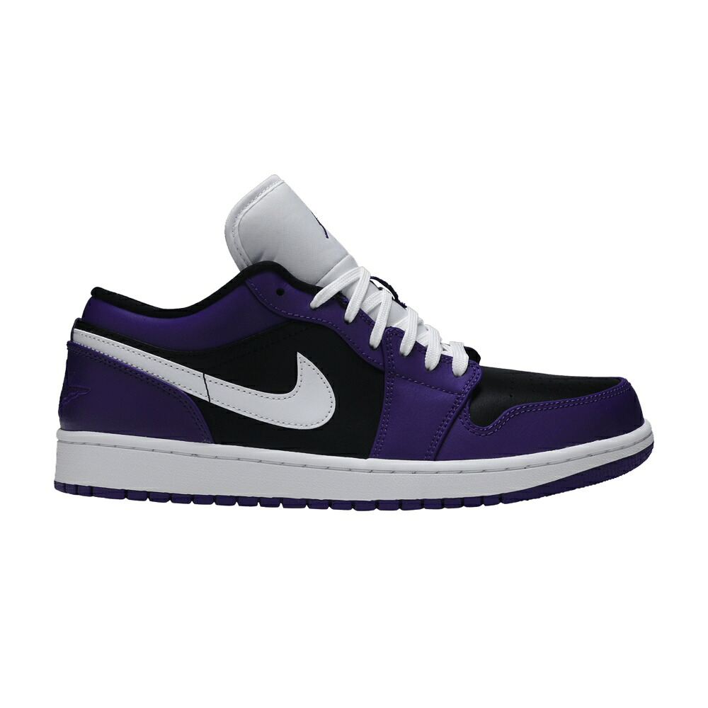 ナイキ 厚地の外套 紫 パープル 黒いこと 黒いこと 白いこと 白いこと エアジョーダン \u0027COURT PURPLE\u0027 スニーカー メンズ AIR JORDAN AIR JORDAN 1 LOW / COURT PURPLE BLACK WHITE