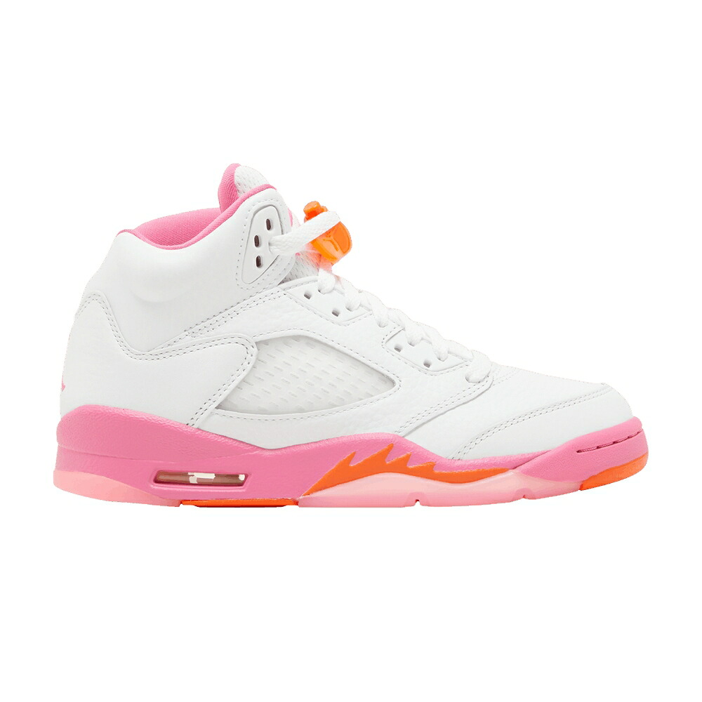 ナイキ 白いこと 白いこと 橙 オレンジ色 エアジョーダン \u0027PINKSICLE\u0027 お坊っちゃん キッズ AIR JORDAN AIR JORDAN 5 RETRO GS / WHITE PINKSICLE SAFETY ORANGE もの言う花 マタニティ スニーカー