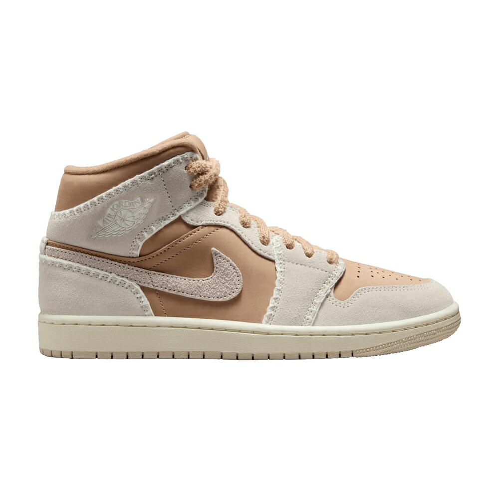 ナイキ ミッド 赤銅色 赤銅色 エアジョーダン \u0027HEMP\u0027 スニーカー レディース AIR JORDAN WMNS AIR JORDAN 1 MID / HEMP SAIL LIGHT OREWOOD BROWN