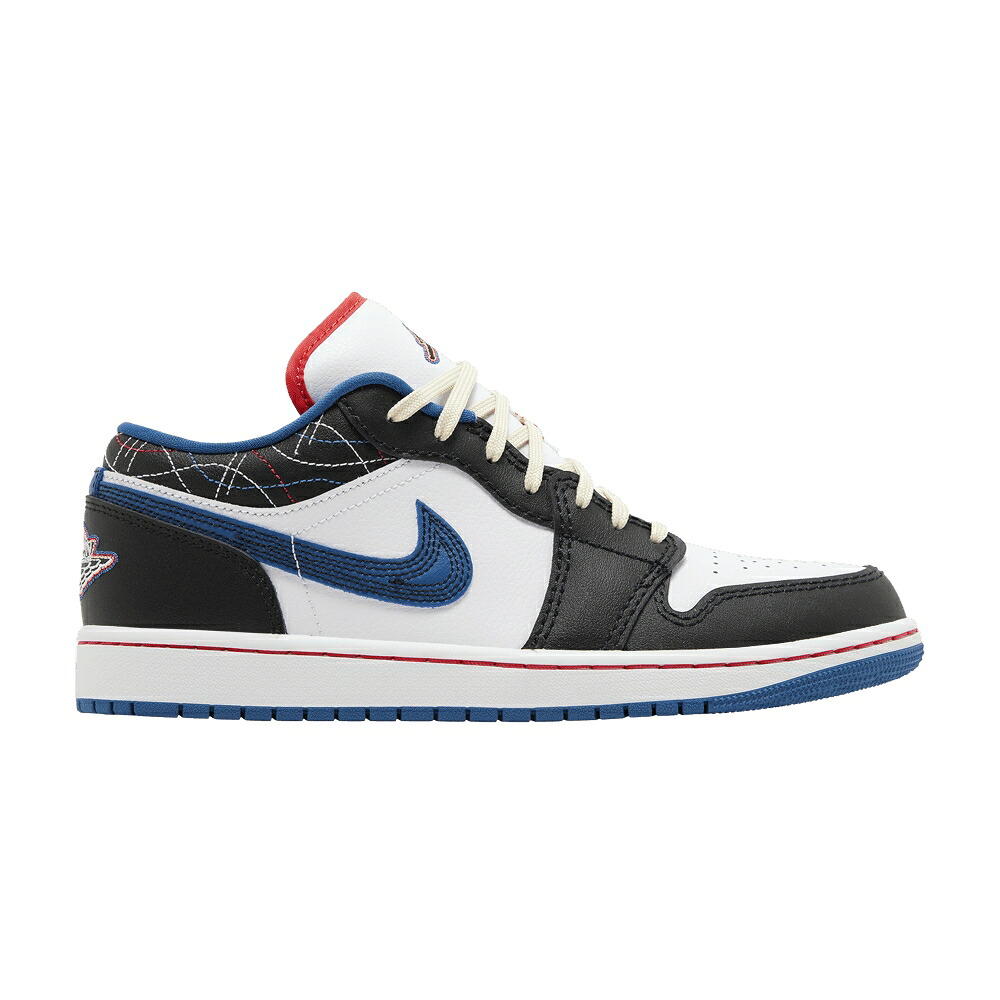 ナイキ 青碧 青碧 白いこと 白いこと エアジョーダン \u0027INDUSTRIAL SASHIKO\u0027 スニーカー メンズ AIR JORDAN AIR JORDAN 1 LOW SE BLUE / WHITE INDUSTRIAL BLUE WHITE