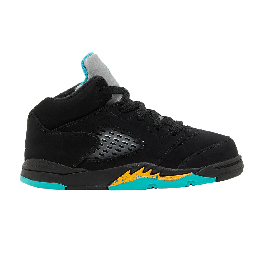 ナイキ 黒いこと 黒いこと エアジョーダン \u0027AQUA\u0027 もの言う花 AIR JORDAN AIR JORDAN 5 RETRO TD / BLACK AQUATONE TAXI