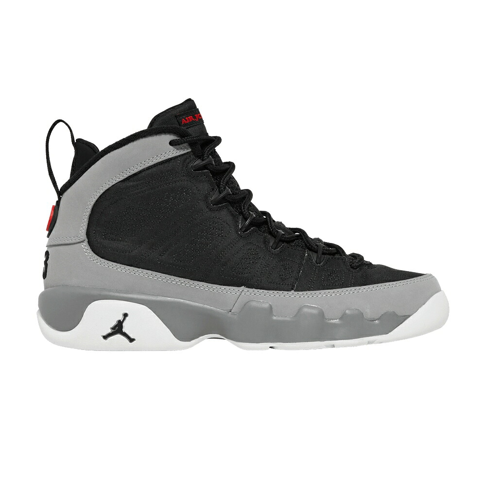ナイキ 黒いこと 黒いこと 赤 赤いこと エアジョーダン \u0027PARTICLE GREY\u0027 お坊っちゃん キッズ AIR JORDAN AIR JORDAN 9 RETRO GS / BLACK UNIVERSITY RED PARTICLE もの言う花 マタニティ スニーカー