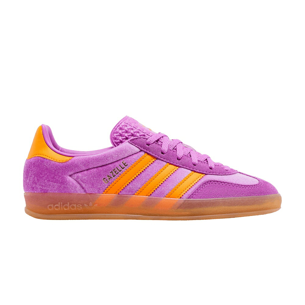 アディダス ガゼル 張りさける 紫 パープル 橙 オレンジ色 \u0027PURPLE ORANGE\u0027 スニーカー レディース ADIDAS WMNS GAZELLE INDOOR BURST EQUIPMENT / PURPLE BURST EQUIPMENT ORANGE