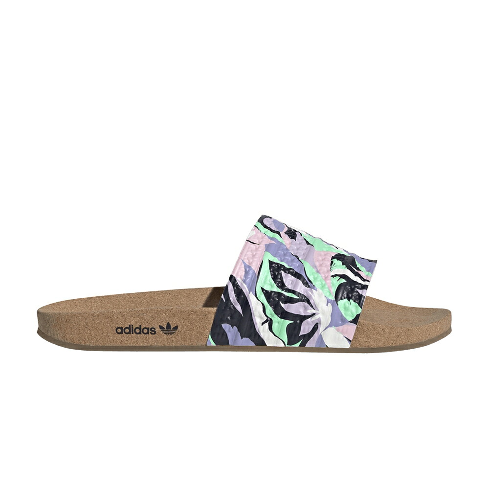 アディダス アディレッタ サンダル 先祖伝承 \u0027CORK FLORAL\u0027 スニーカー メンズ ADIDAS ADILETTE SLIDE - / PULSE MINT LEGEND INK LIGHT