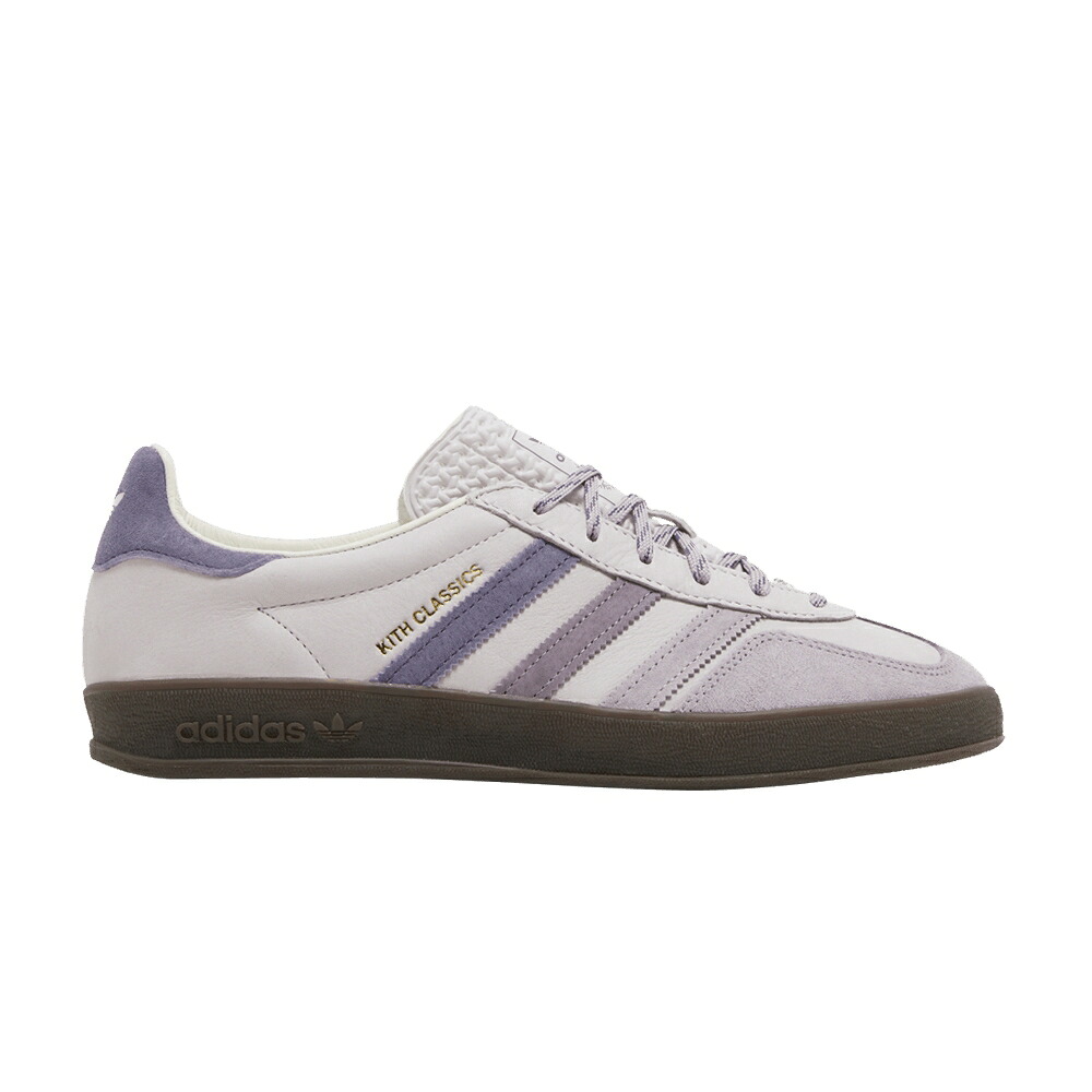 アディダス ガゼル 紫 パープル \u0027CLASSICS PURPLE\u0027 スニーカー メンズ ADIDAS KITH X GAZELLE INDOOR PROGRAM - ASH / ASH PURPLE ICE PURPLE GUM