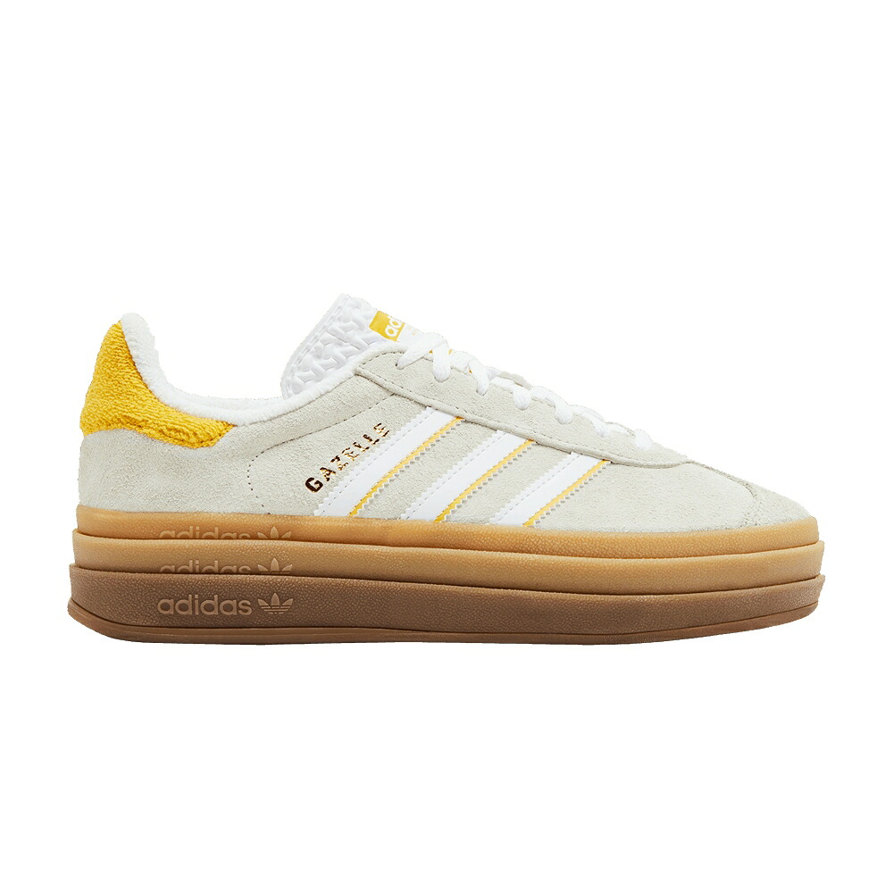 アディダス ガゼル 象牙色 白いこと 白いこと ゴールド \u0027IVORY GOLD\u0027 スニーカー レディース ADIDAS WMNS GAZELLE BOLD / IVORY CLOUD WHITE BOLD GOLD