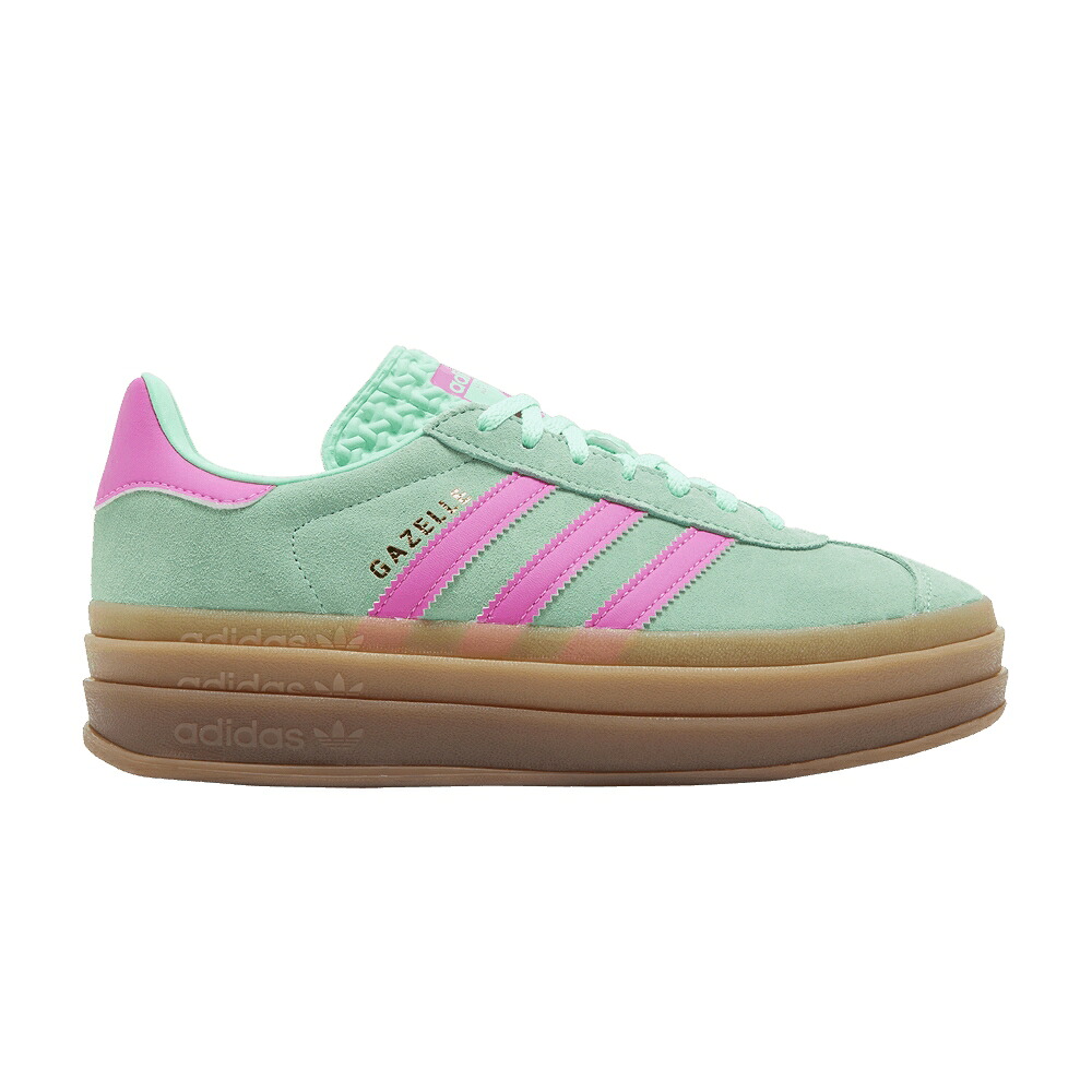 アディダス ガゼル サクラ色 \u0027PULSE PINK\u0027 スニーカー レディース ADIDAS WMNS GAZELLE BOLD MINT SCREAMING / PULSE MINT SCREAMING PINK GUM M2