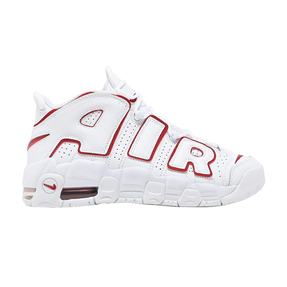 ナイキ 繰り上げるペース エアモアアップテンポ モアテン \u0027WHITE RED\u0027 お坊っちゃん キッズ NIKE AIR MORE UPTEMPO GS VARSITY 2021 / もの言う花 マタニティ スニーカー