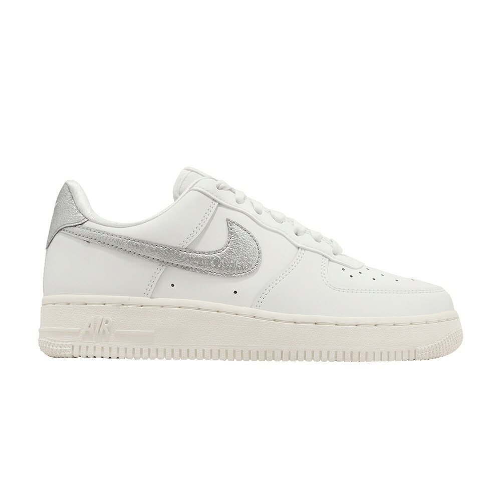ナイキ 白いこと 白いこと しろがね色 しろがね色 空軍 \u002707 \u0027SILVER SWOOSH\u0027 スニーカー レディース NIKE WMNS AIR FORCE 1 ESSENTIAL / SUMMIT WHITE METALLIC SILVER