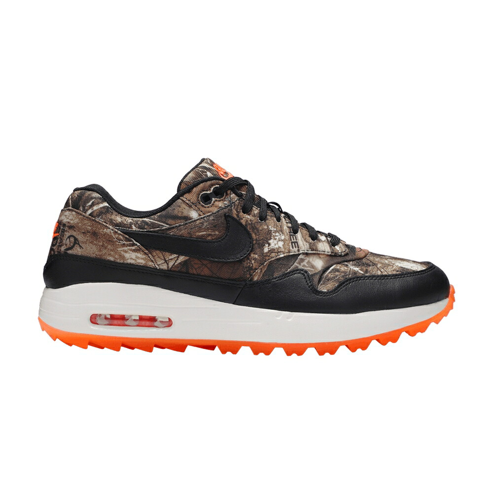 ナイキ マックス ゴルフ 赤銅色 赤銅色 橙 オレンジ色 エア湖マックス \u0027REALTREE CAMO\u0027 スニーカー メンズ NIKE AIR MAX 1 GOLF NRG / BAROQUE BROWN TOTAL ORANGE
