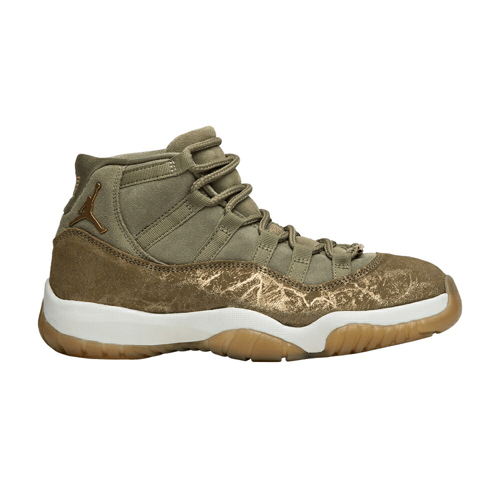 ナイキ オリーブ エアジョーダン \u0027OLIVE LUX\u0027 スニーカー レディース AIR JORDAN WMNS AIR JORDAN 11 RETRO / NEUTRAL OLIVE SAIL GUM LIGHT