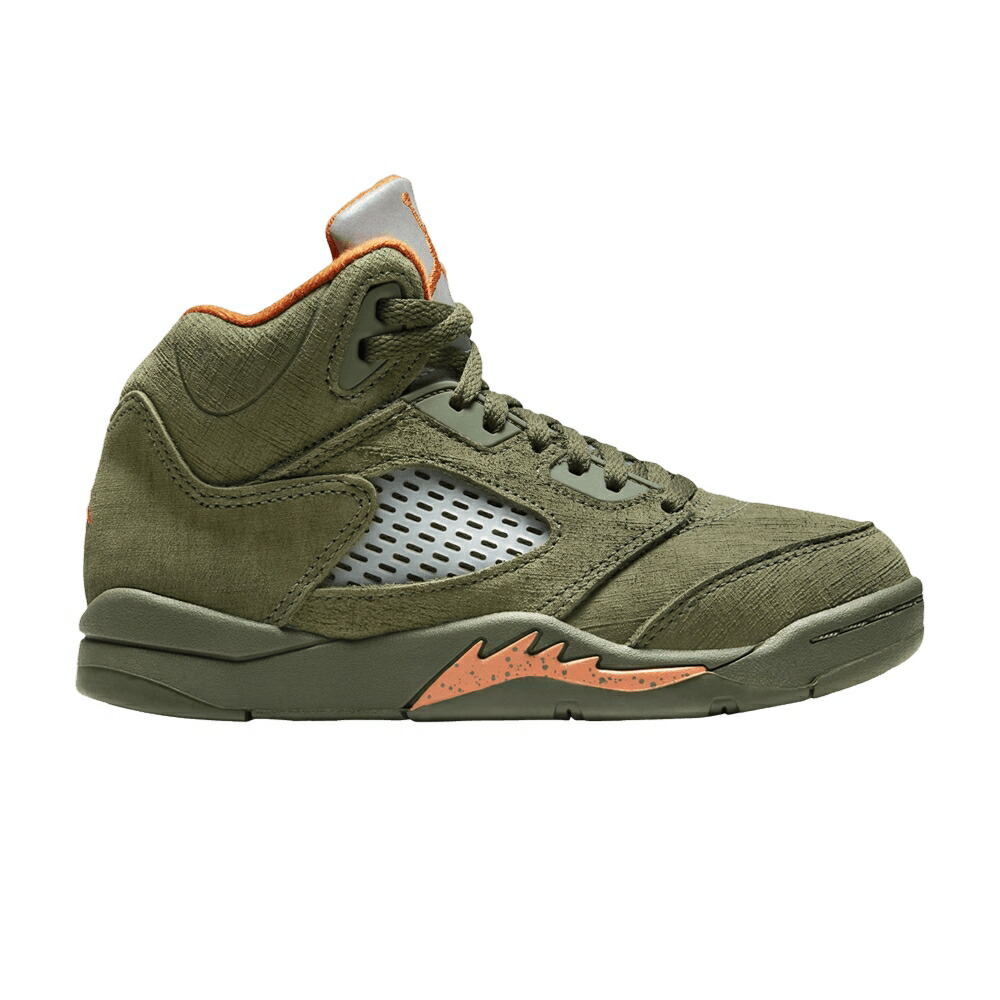 ナイキ 正規陸軍 オリーブ 橙 オレンジ色 エアジョーダン \u0027OLIVE\u0027 お坊っちゃん キッズ AIR JORDAN AIR JORDAN 5 RETRO なおなお書き 2024 / ARMY OLIVE SOLAR ORANGE もの言う花 マタニティ スニーカー