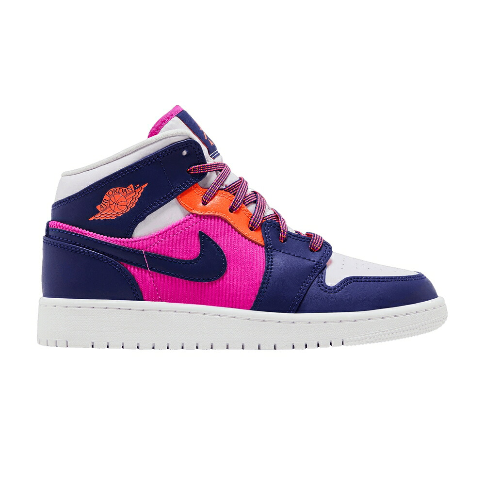 ナイキ ミッド 紫 パープル 火の手 さくら色 エアジョーダン \u0027REGENCY PINK\u0027 お坊っちゃん キッズ AIR JORDAN AIR JORDAN 1 MID GS PURPLE FIRE / FIRE PINK BARLEY GRAPE HYPER もの言う花 マタニティ スニーカー