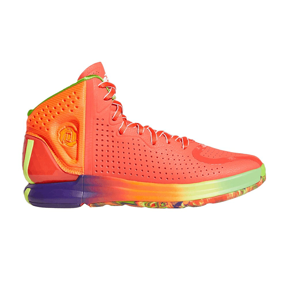 アディダス サクラ色 赤 赤いこと \u0027SOLAR RAINBOW\u0027 スニーカー メンズ ADIDAS D ROSE 4 RESTOMOD RED / SOLAR RED MULTI COLOR