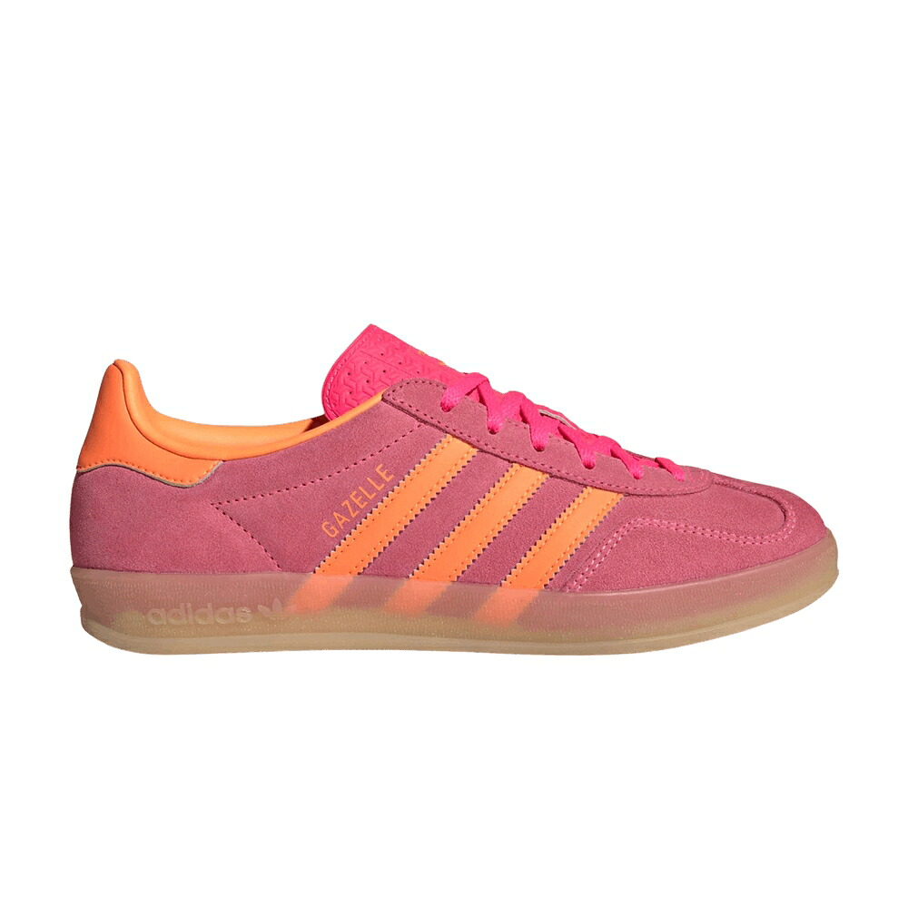 アディダス ガゼル さくら色 橙 オレンジ色 \u0027LUCID GUM\u0027 スニーカー レディース ADIDAS WMNS GAZELLE INDOOR PINK / LUCID PINK LUCID ORANGE GUM