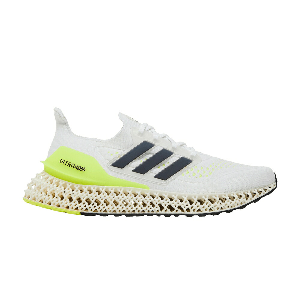 アディダス ウルトラ 白いこと 白いこと 中核グループ 黒いこと 黒いこと \u0027WHITE YELLOW\u0027 スニーカー メンズ ADIDAS ULTRA 4DFWD SOLAR / CLOUD WHITE CORE BLACK SOLAR