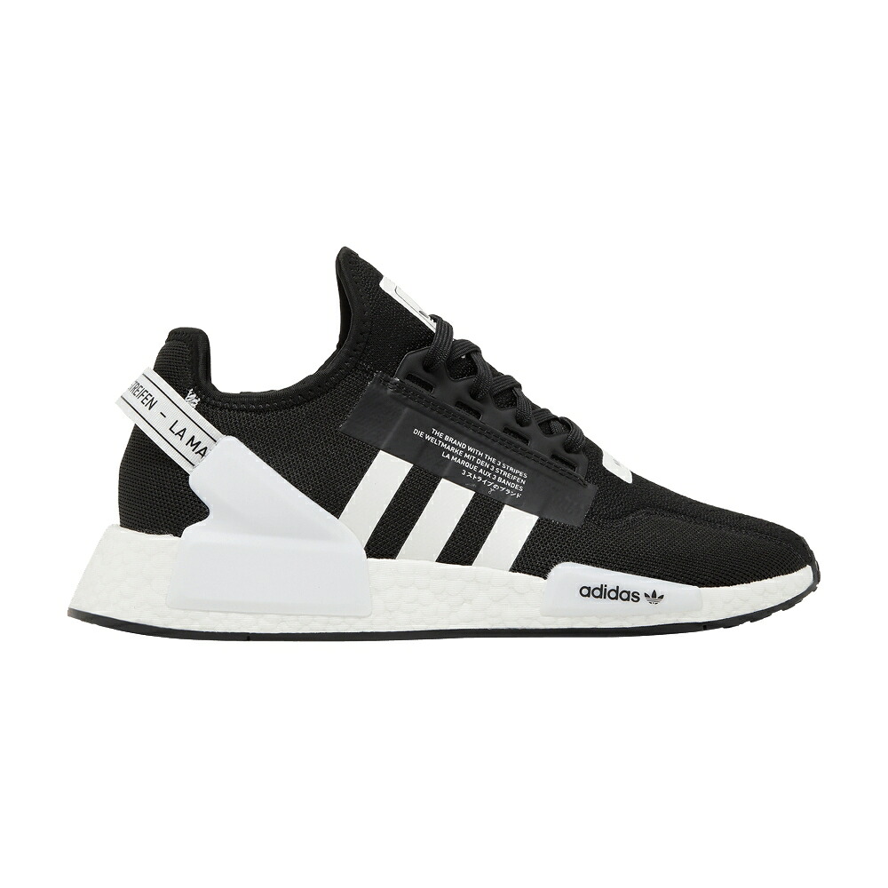アディダス 黒いこと 黒いこと 中核グループ 白いこと 白いこと NMD_R1 \u0027CORE WHITE\u0027 スニーカー メンズ ADIDAS V2 BLACK / CORE BLACK CLOUD WHITE CLOUD